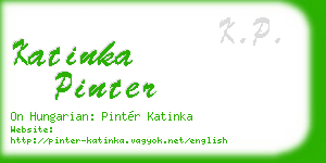 katinka pinter business card